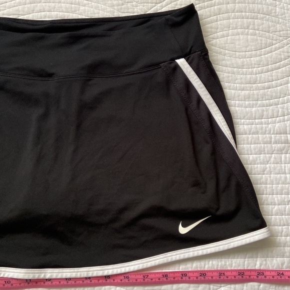 Nike Dri Fit Power Knit Skirt Skort Athletic Golf Tennis Run Black White Large - Picture 14 of 17